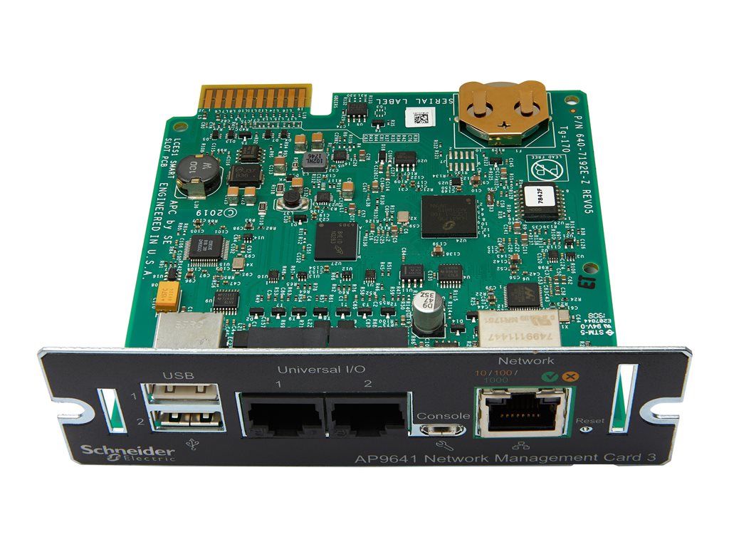 APC Network Management Card 3 with PowerChute Network Shutdown & Environmental Monitoring - Fernverwaltungsadapter - 1GbE - 1000Base-T - für P / N: SMT1000RM1U, SMT750RM1U, SRTL10KRM4UT, SRTL8KRM4UT, SRYL5K20XLT18, SRYL5K20XLT24